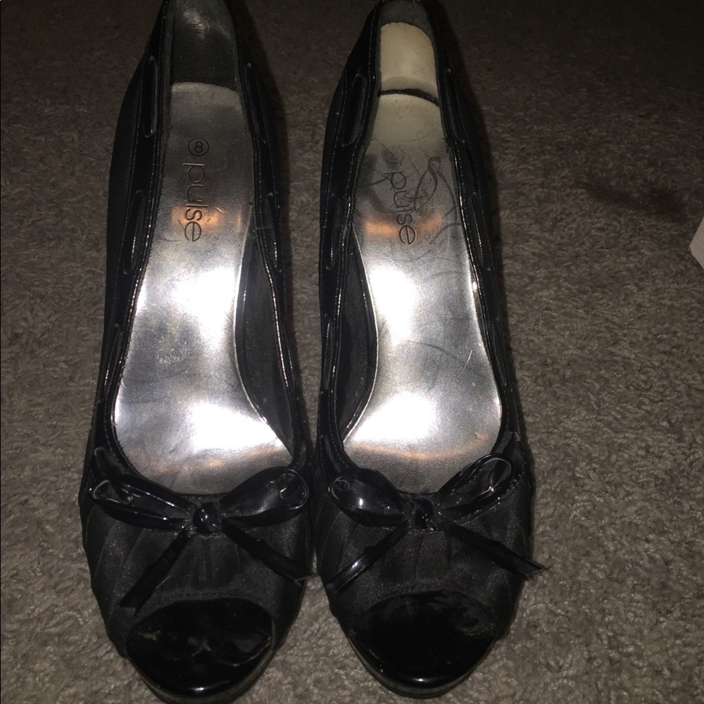 Black stiletto heels